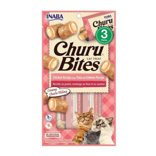 Churu Bites Wraps Gato Tuna-Salmón 10 Grs. 3 Unids.