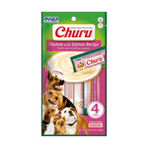 Churu Perro Chicken-Salmón 14 Grs. 4 Tub