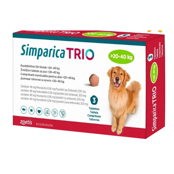 Simparica Trio 20 a 40 Kg